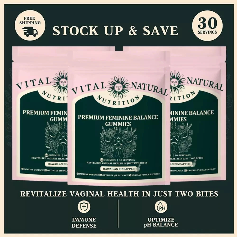 180 Pieces Vital Source Feminine Balance Gummies Hawaiian Pineapple Women's Gift