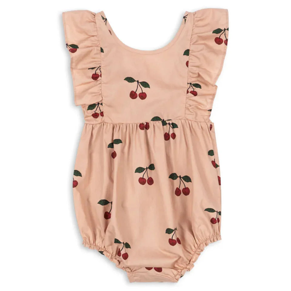 KS Cherry Girls Lace Puffed Sleeve Tank Dress and Shorts Set Spring Summer 2025 New Style