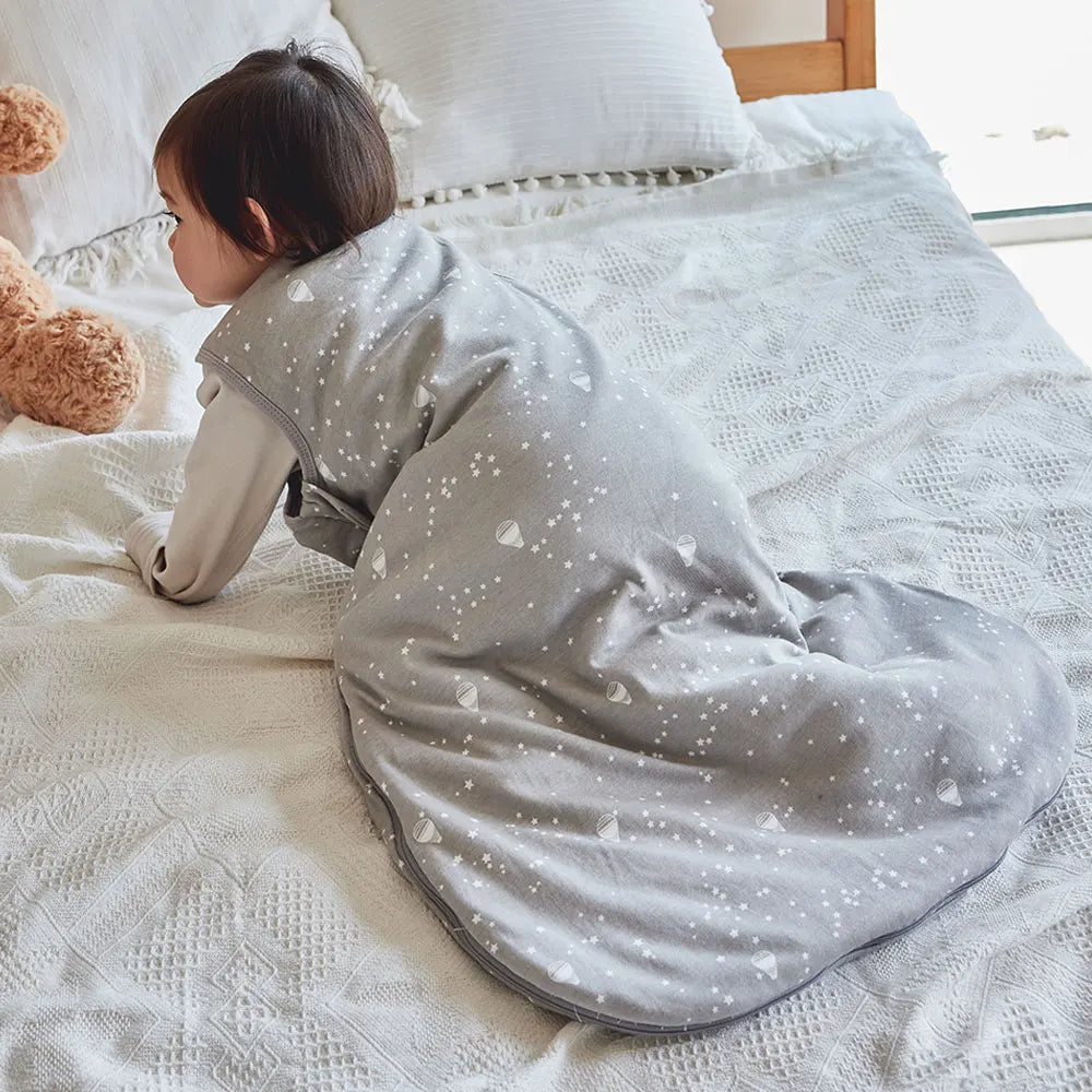 Sleeping Bags For Baby 0 To 24 Months Anti Kick Blanket Infant Quilt Sleepwear 2.5 Tog Stars Print Spring 100 Percent Cotton Vest Sleepsacks