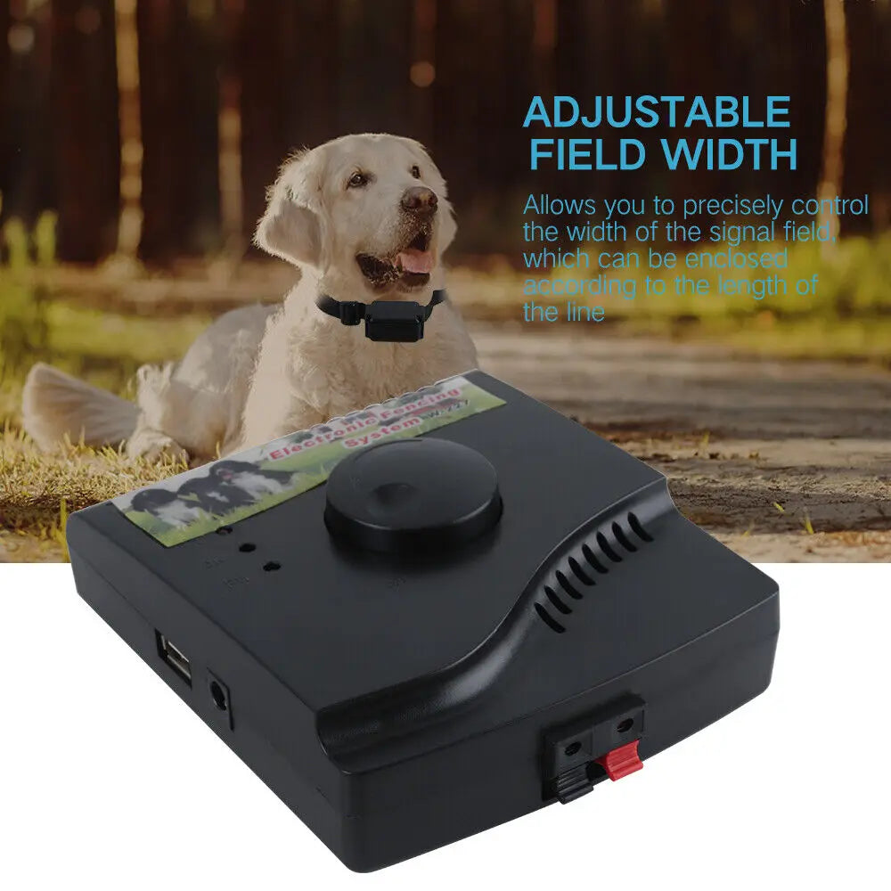 Electric Dog Fence System Pet Containment Shock Collar Waterproof Yard Garden