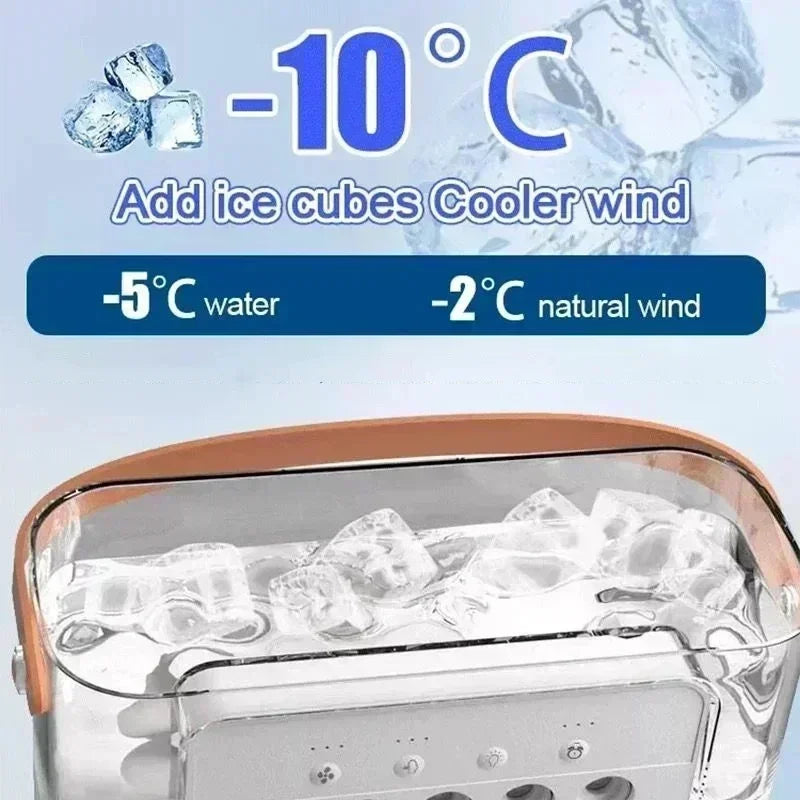 New 3 In 1 Mini Air Conditioner Household Fan with LED Night Light Portable Humidifier and Adjustable Air Flow for Office and Home