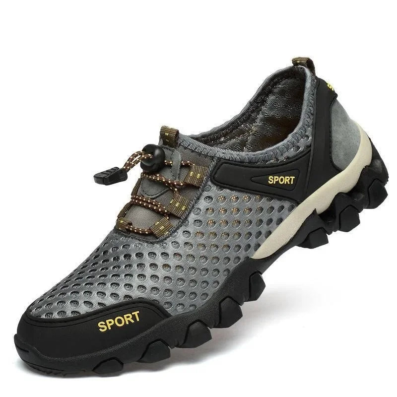 Summer Men's Mesh Sports Shoes Breathable Lightweight Anti Slip Outdoor Running Casual Hiking Shoes