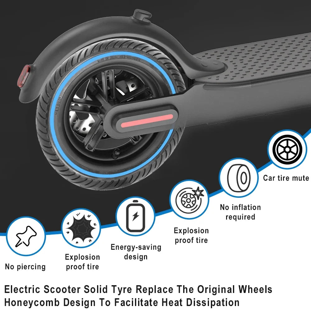 8.5 Inch Honeycomb Solid Tires for Xiaomi M365 1S Pro Electric Scooter Anti Explosion Shock Absorber Damping Spare Wheels