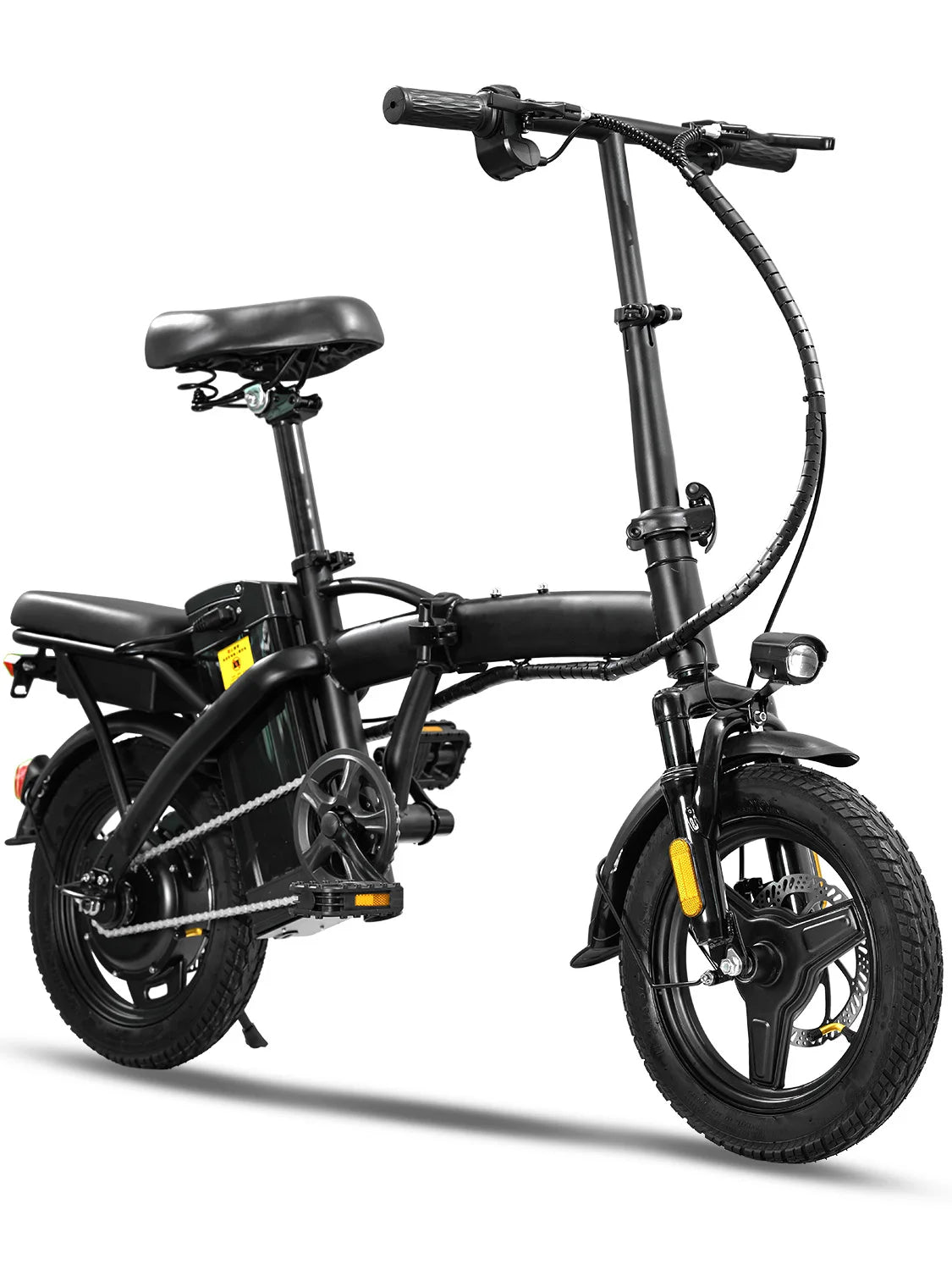 Adult Folding Electric Bicycle with 400W High Speed Motor and 48V Detachable Battery 14 Inch Double Brake Design