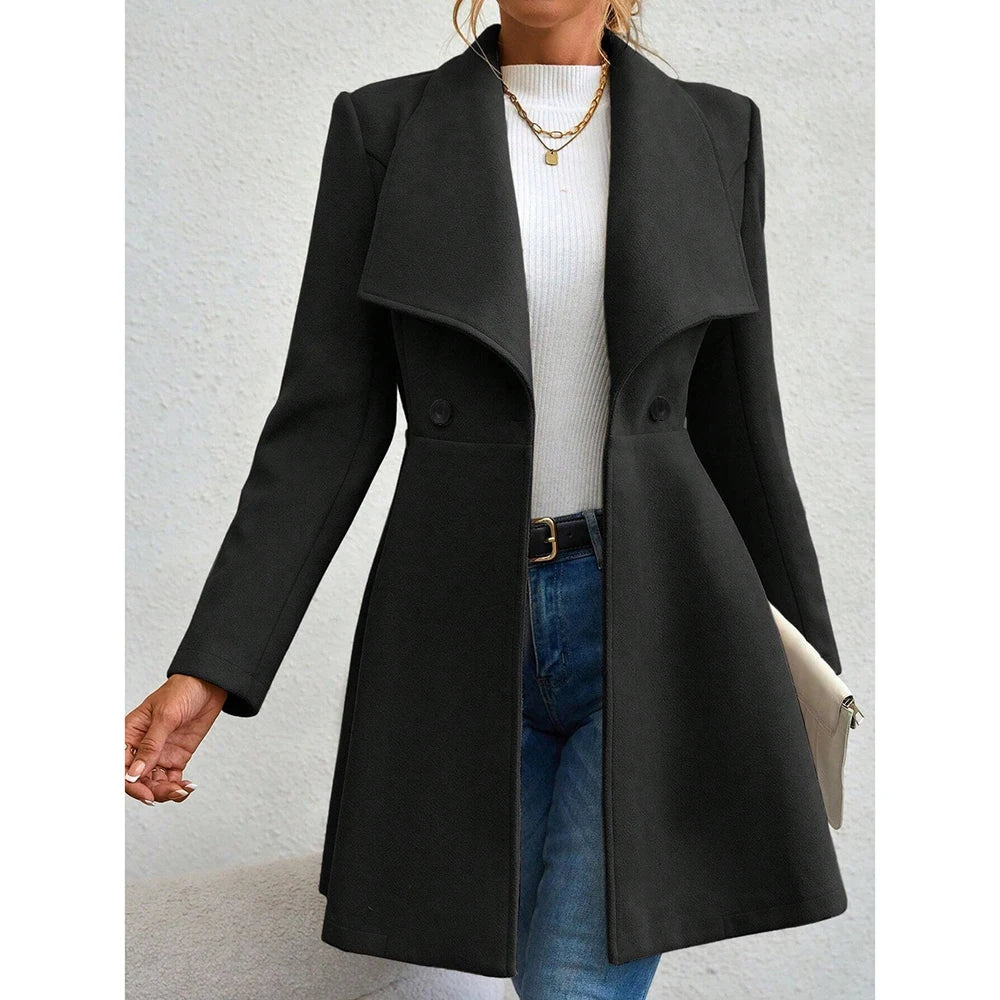 Mia Muse Wool Blend Double Breasted Coat Outerwear