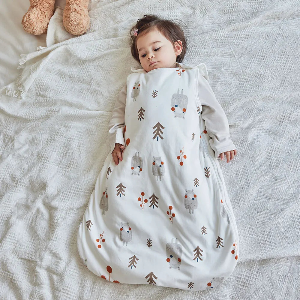 Sleeping Bags For Baby 0 To 24 Months Anti Kick Blanket Infant Quilt Sleepwear 2.5 Tog Stars Print Spring 100 Percent Cotton Vest Sleepsacks
