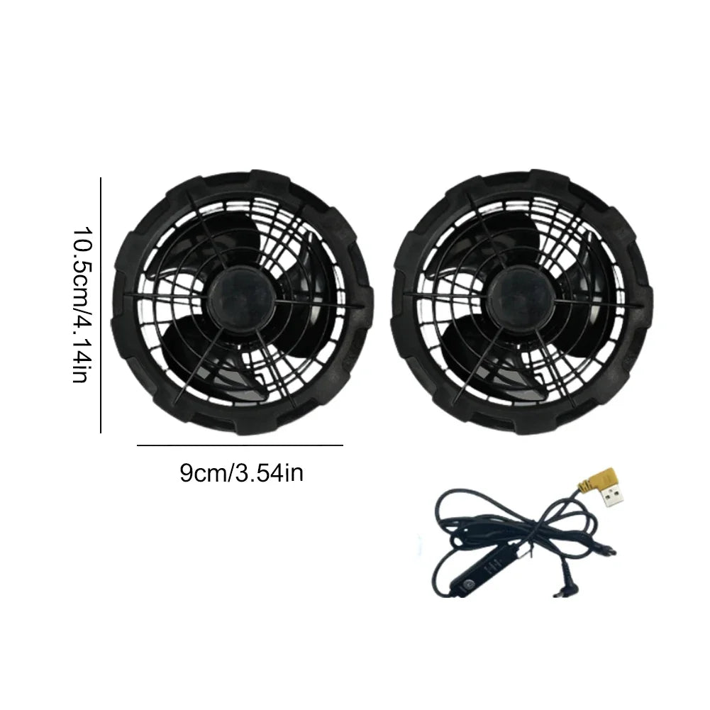 Cooling Vest Ice Fan Vest 3 Gears USB Heat Resistant Air Conditioner Clothes Breathable Wearable Fan Vest for Camping