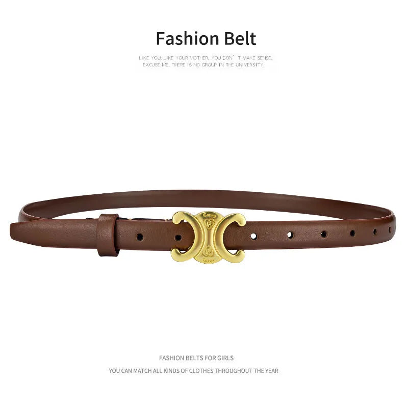 Belt Women's Multi Functional Fashion Decorative Belt with Metal Letter Buckle for Women's Cowboy Style