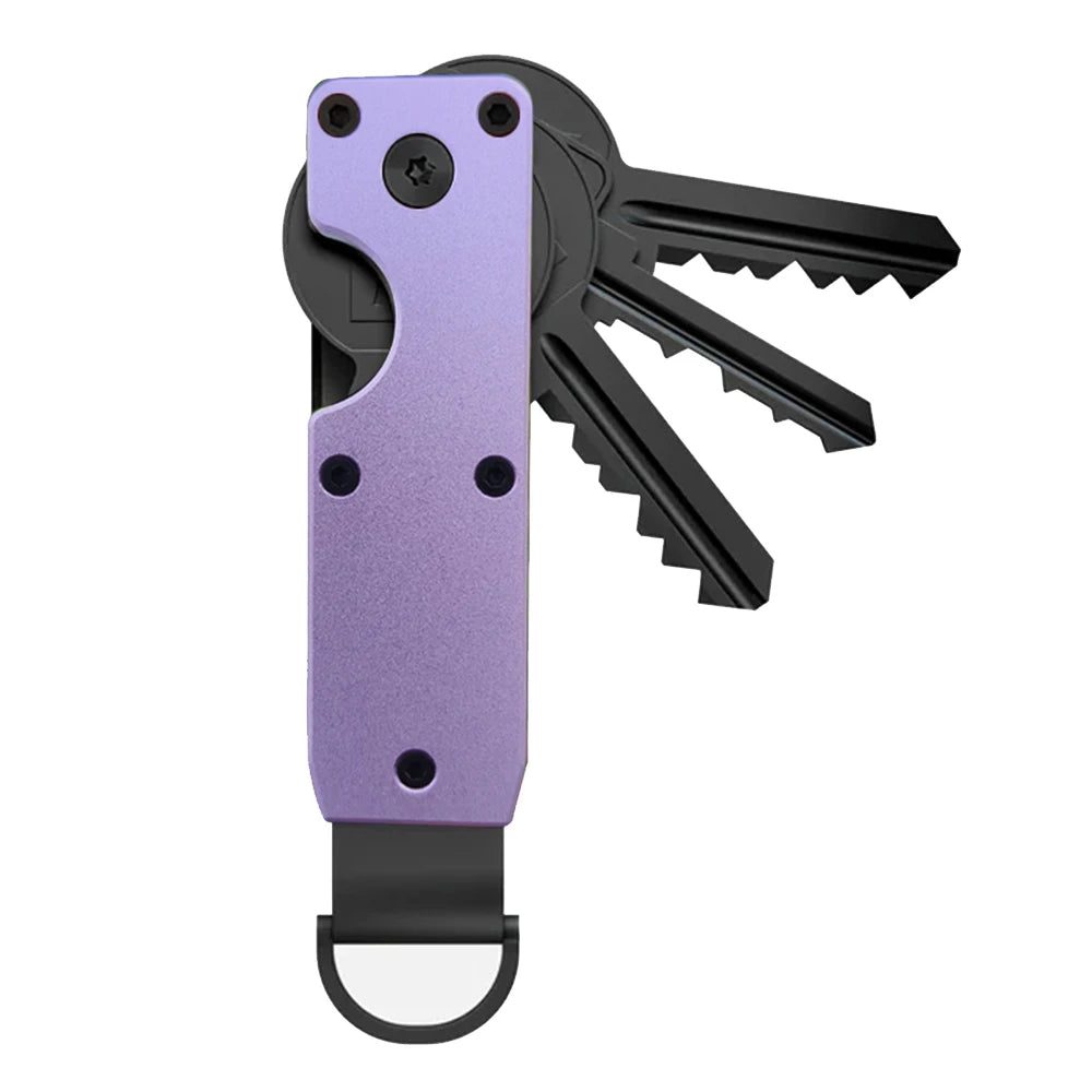 Key Organizer Compact Holder Metal Key Chain Minimalist Key Case for Keychain Secures 1 to 5 Keys