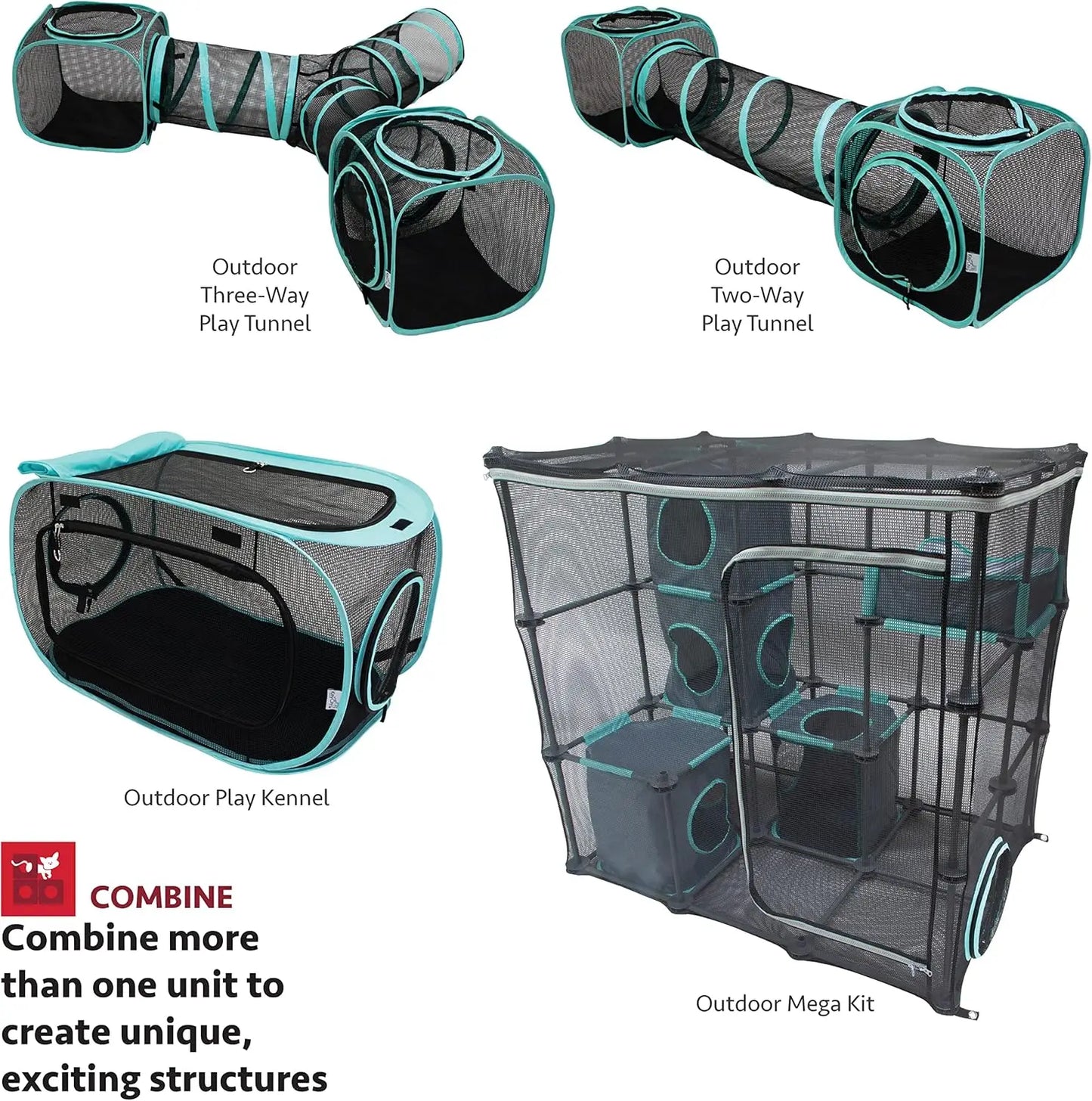 City Outdoor Catio Furniture and Play Kits for Cats Outdoor Mega Kit