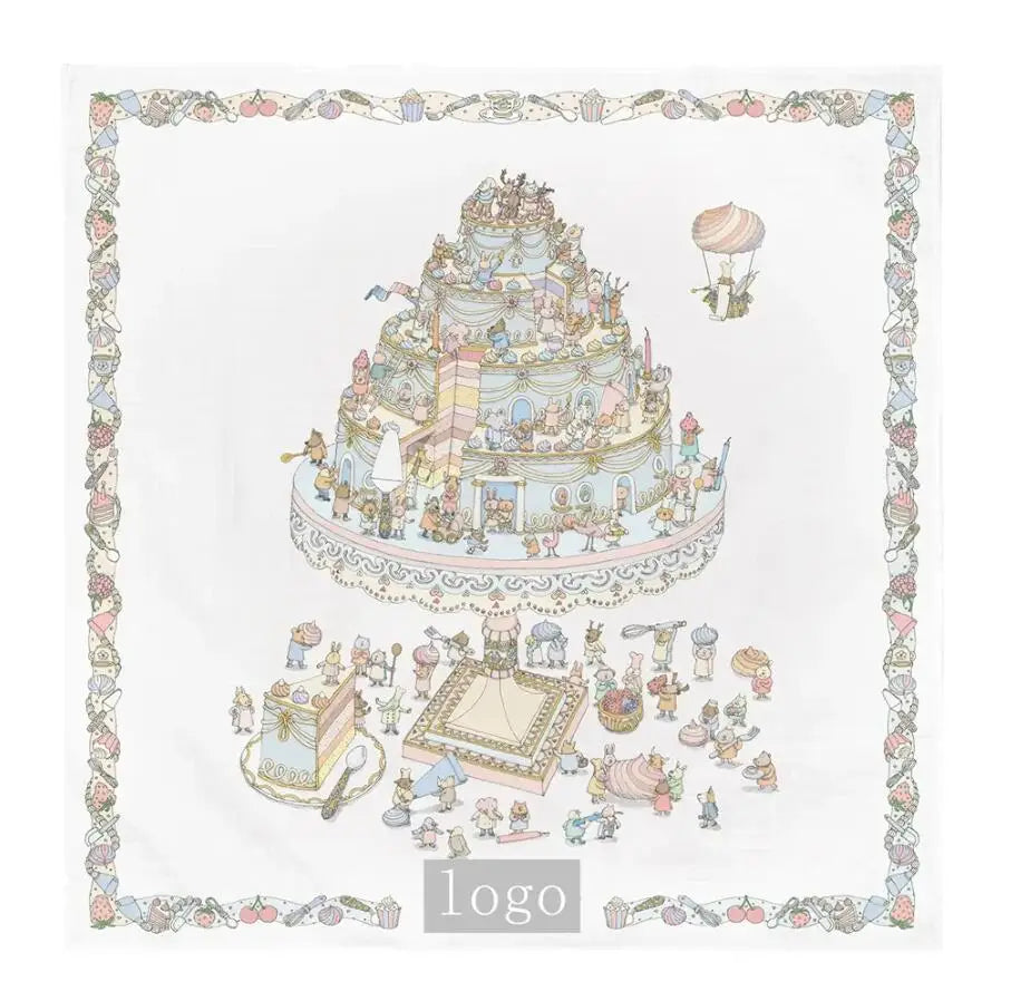 Custom Organic Cotton Baby Blanket 70 Percent Bamboo 30 Percent Cotton Newborn Swaddle Muslin Blanket Paris Design