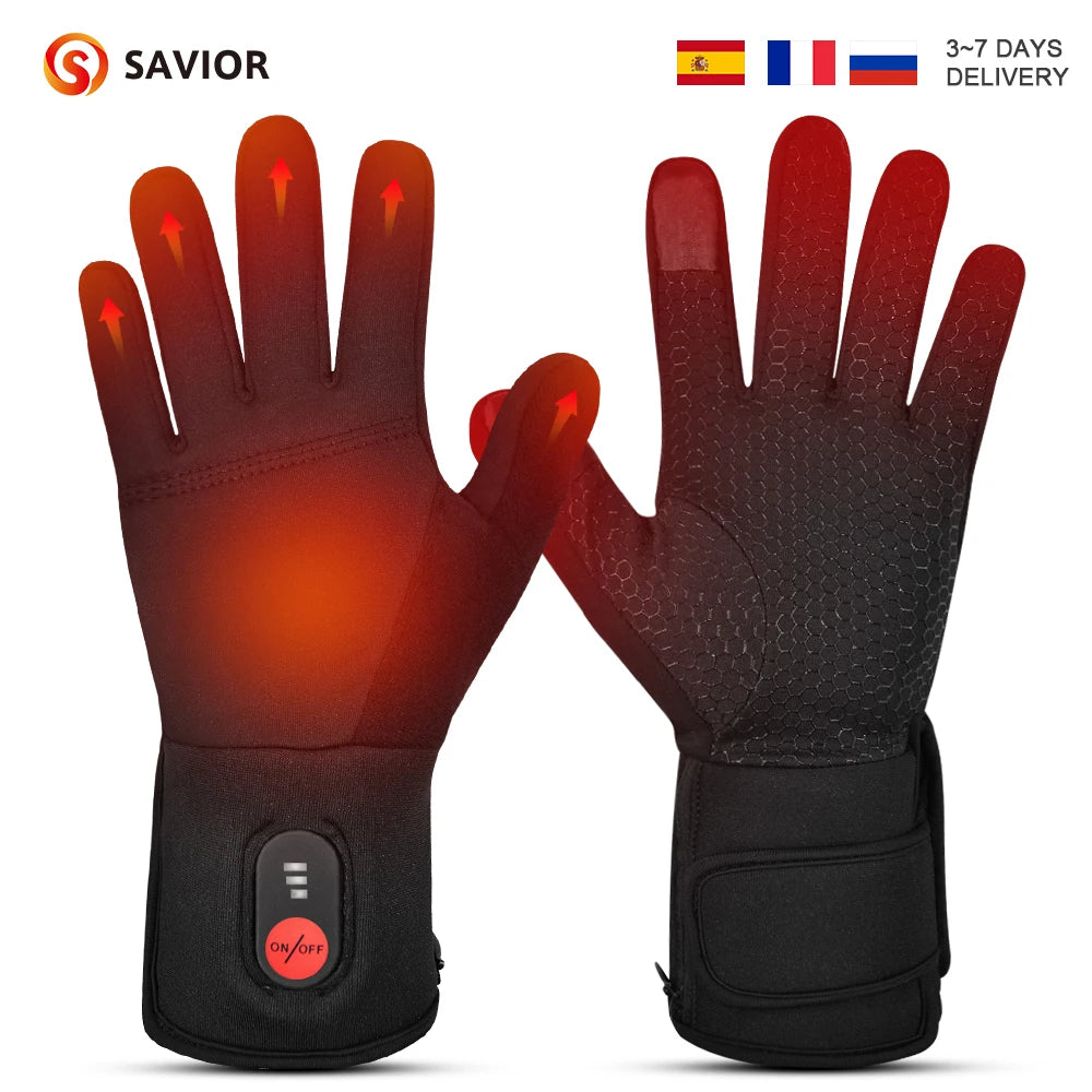 Savior Heated Gloves Skiing Thermal Touch Screen Pro