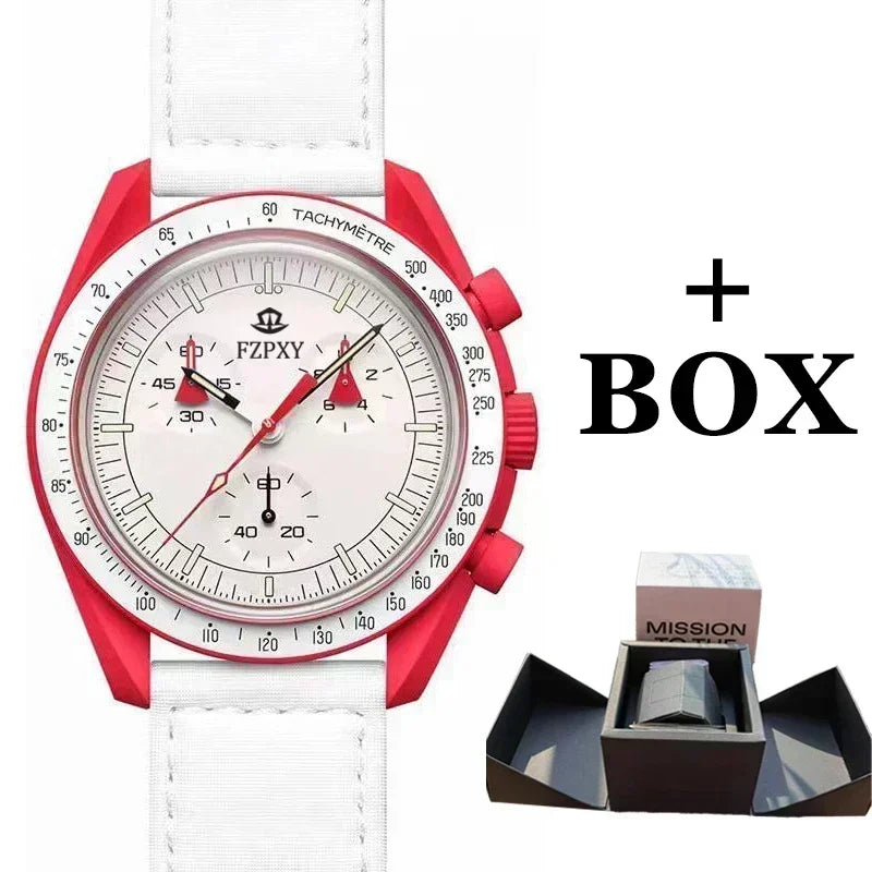 2025 New Men's Moon Mercury Quartz Smart Watch with 1.6 Inch OLED Display