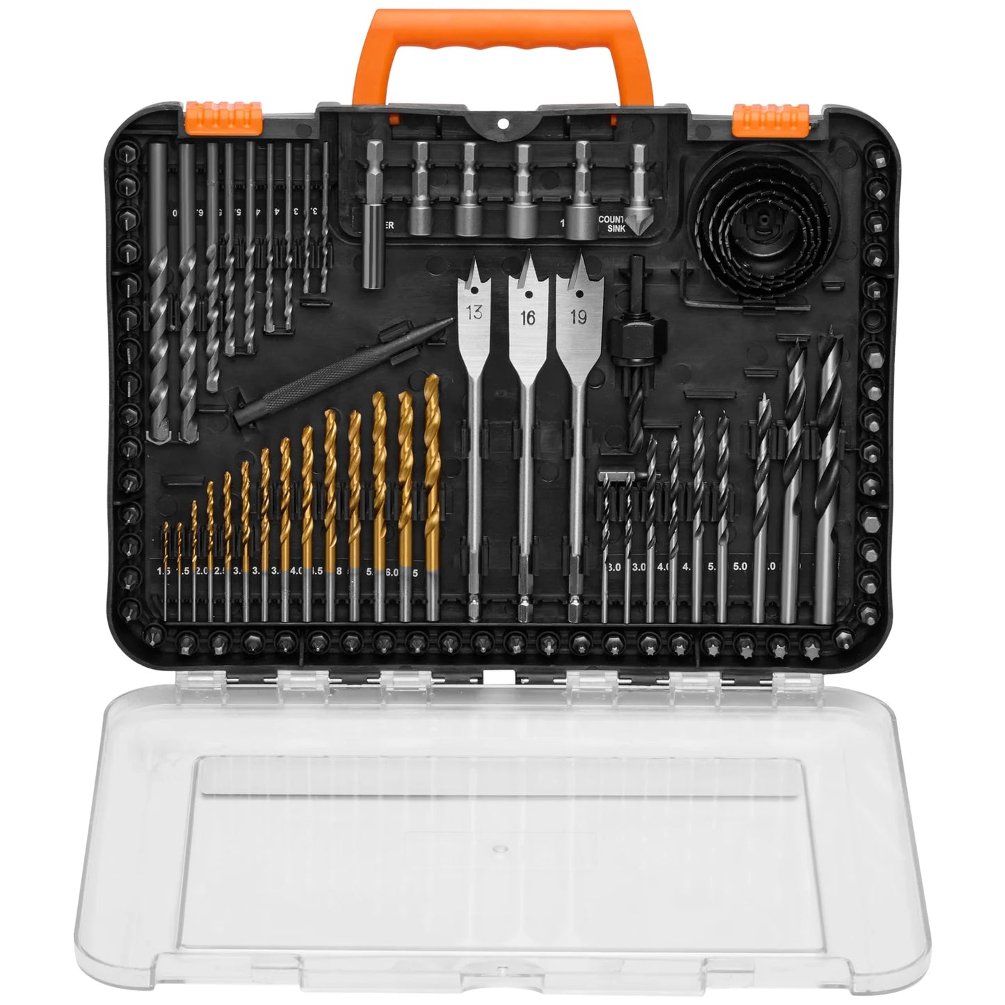 SucceBuy 70 100 101 246 318 Piece Drill Bit Set Screwdriver Bit Set Household Tool Set for Woodworking