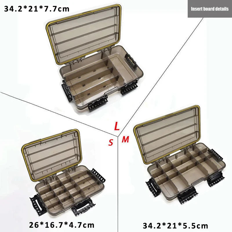 Large Capacity Waterproof Fishing Tackle Box Fishing Accessories Tool Storage Box Fish Hook and Fake Bait Storage Box