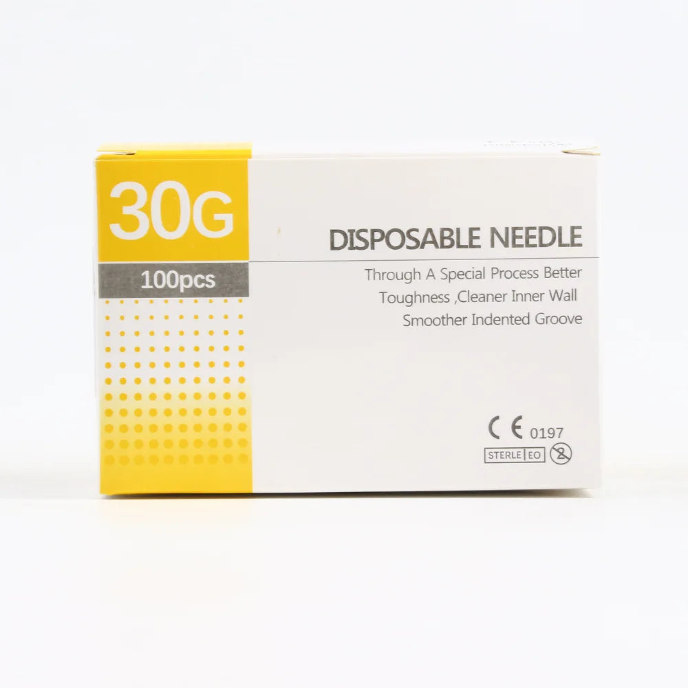 100 Pieces Tattoo Piercing Needles 30G 31G 32G 34G Painless Small Superfine Beauty Eyelid Tool