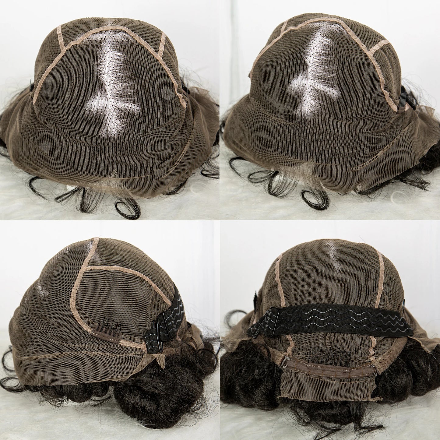 Natural Color 6 Inch Transparent Full Lace Braided Wigs Short Cute Handmade Bantu Synthetic Braided Lace Wig