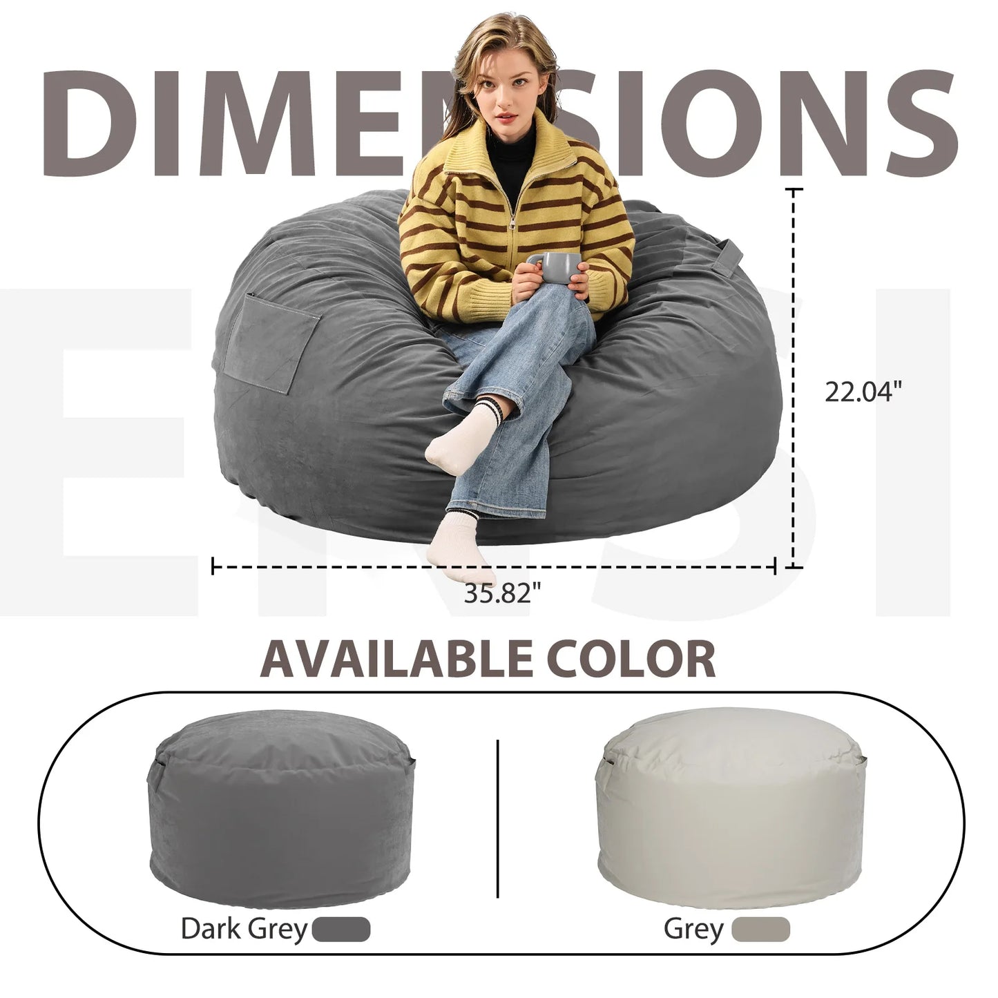JHK Oversized Bean Bag Chair For Gaming And Reading