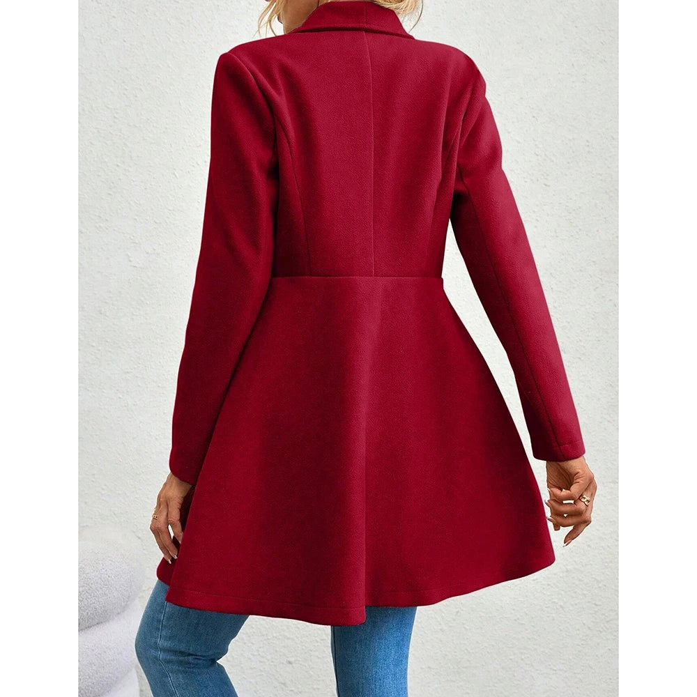 Mia Muse Wool Blend Double Breasted Coat Outerwear