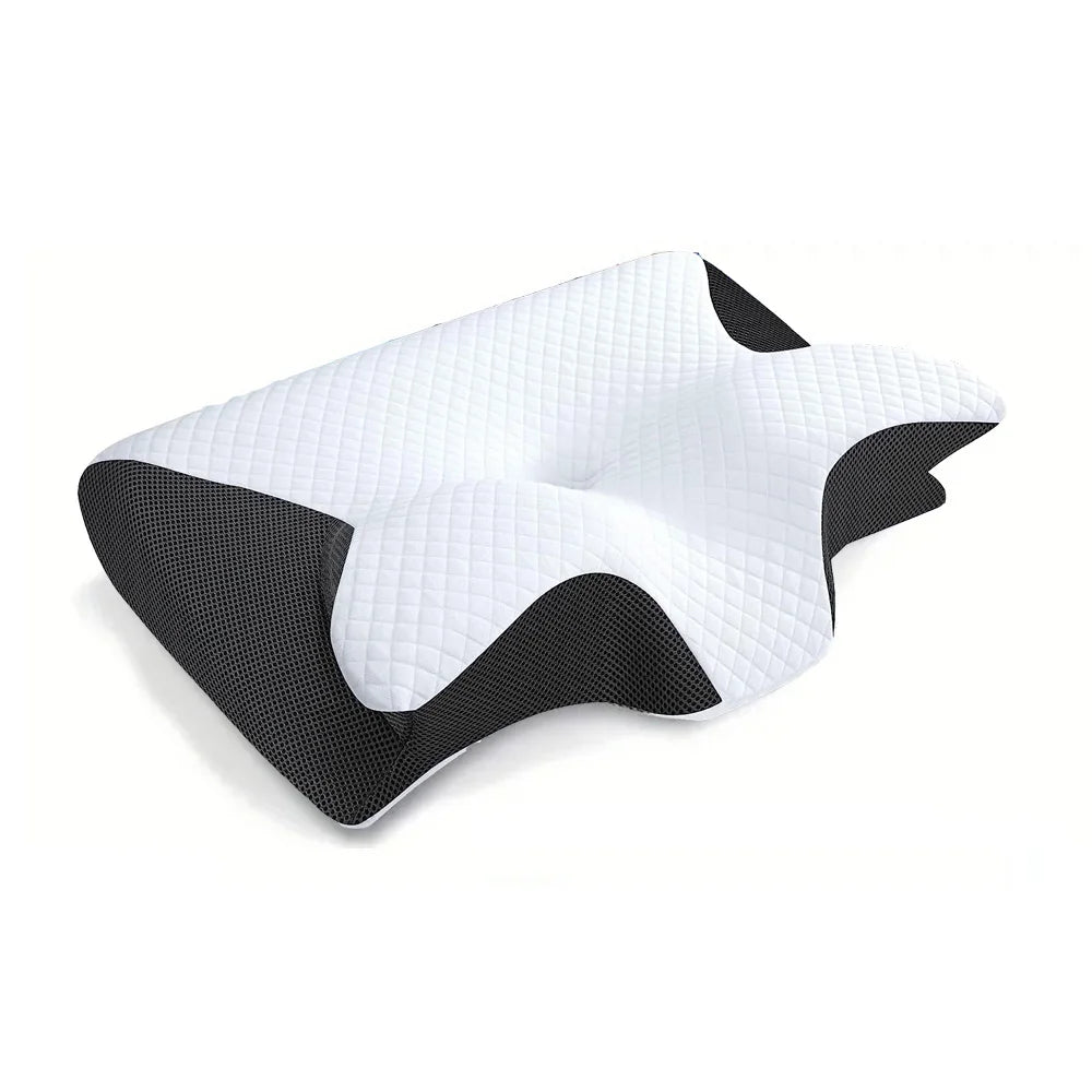 1pc Memory Foam Cervical Pillow 2 in 1 Ergonomic Contour Orthopedic Pillow for Neck Pain Contoured Support Pillow
