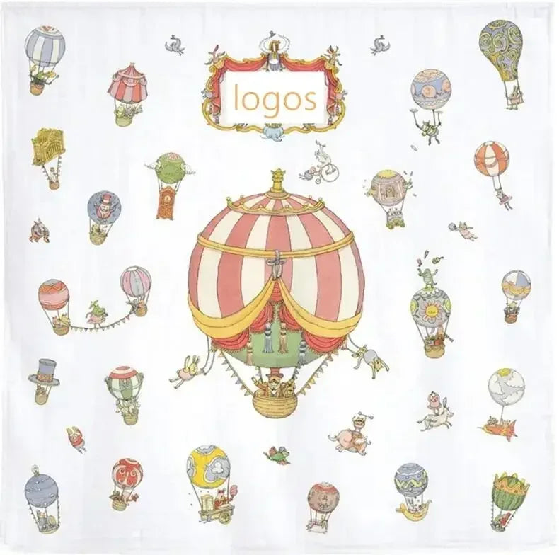 Custom Organic Cotton Baby Blanket 70 Percent Bamboo 30 Percent Cotton Newborn Swaddle Muslin Blanket Paris Design
