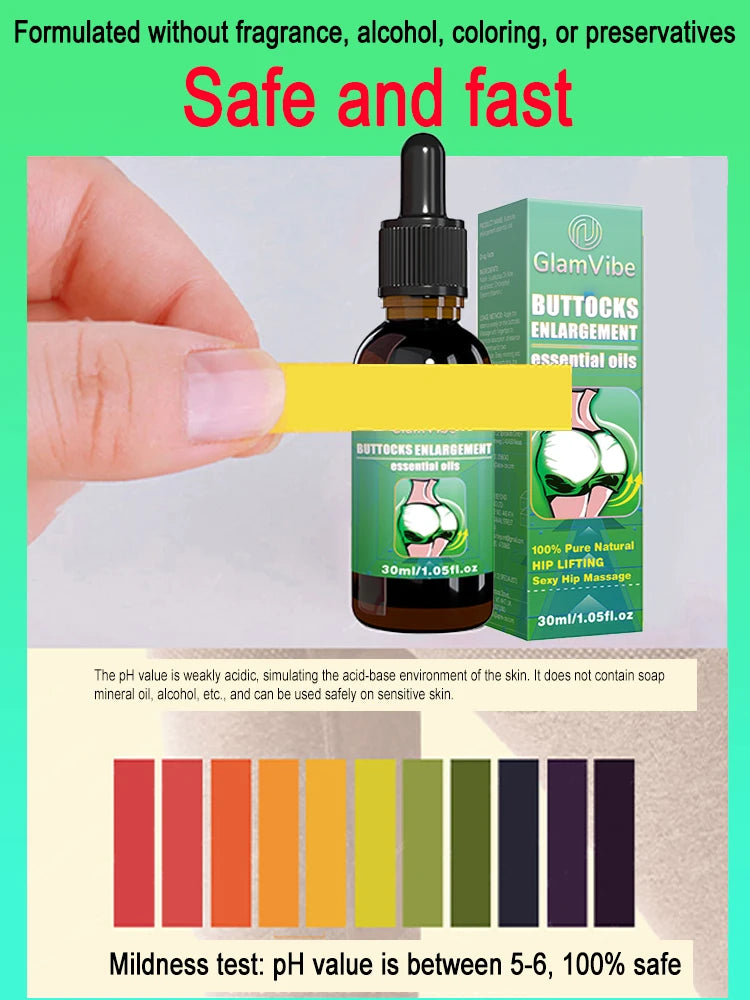 Buttocks Enhancement Oil Green Bottle 30ml Natural Formula for Fuller Buttocks