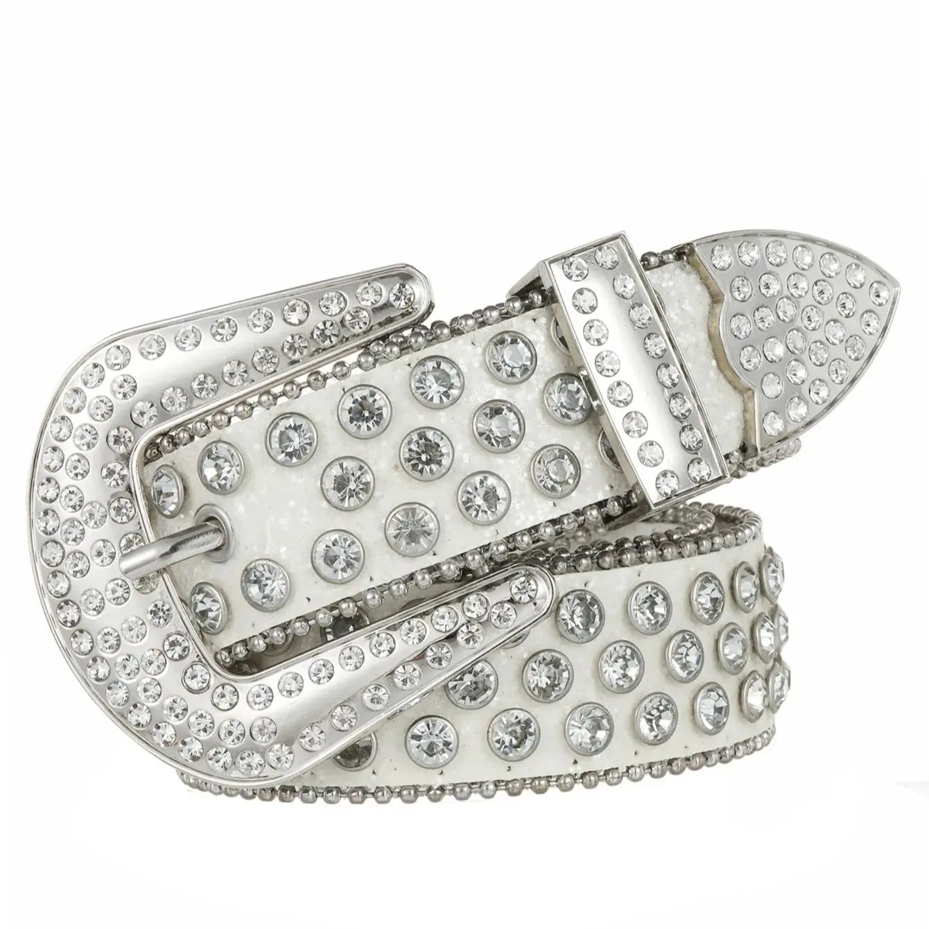 Needle Buckle Western Belt BB Simon Diamond Women's Fashion Bead Decorative Punk Jeans Belt