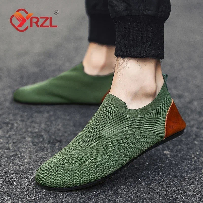Yrzl Men's Soft Driving Moccasins High Quality Breathable Mesh Casual Loafers Slip On Walking Shoes