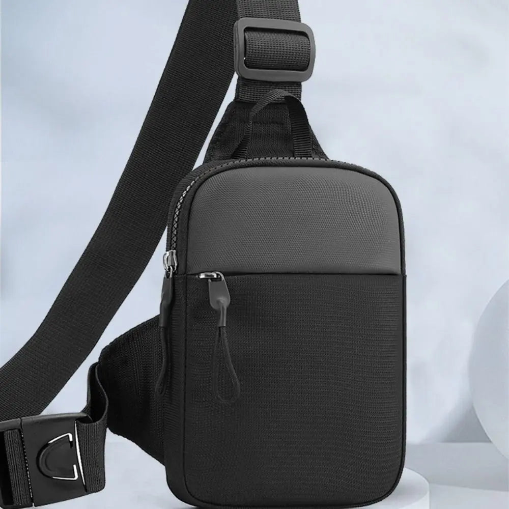 Men's Chest Bag Fashion Small Canvas Shoulder Crossbody Bag Mini Cloth Sling Sport Handbag