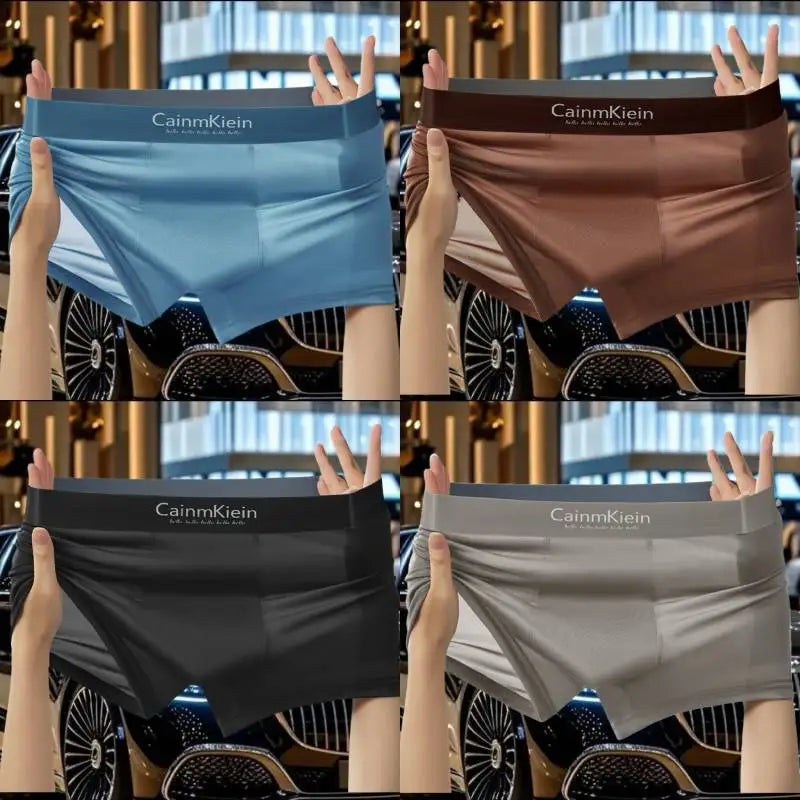 Briefs And Boxers Ice Silk Boxer Underwear Shorts Men
