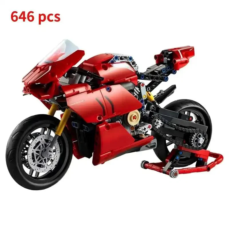 New Hot Professional Motorcycle Assembly Kit DIY Building Blocks Challenge Birthday Gift for Young Boys Creative Holiday Present