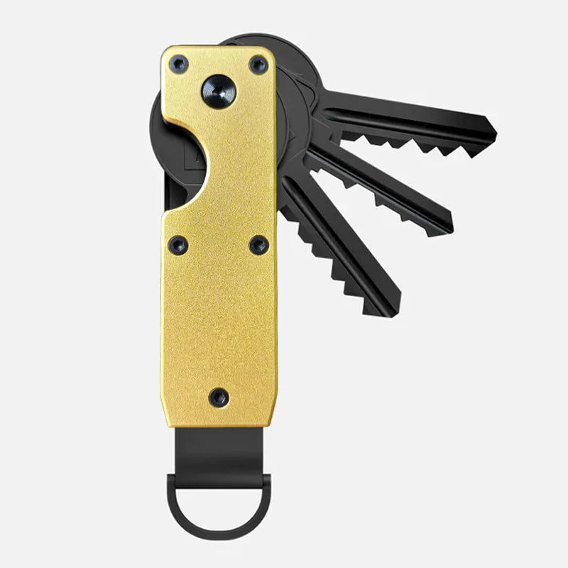 Key Organizer Compact Holder Metal Key Chain Minimalist Key Case for Keychain Secures 1 to 5 Keys