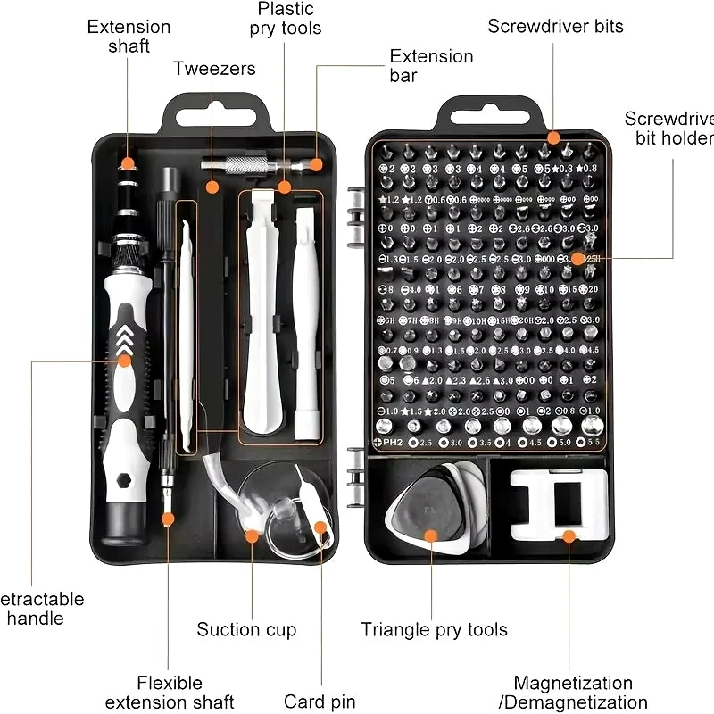 JCD Precision Screwdriver 115 in 1 Set Multifunctional Tool