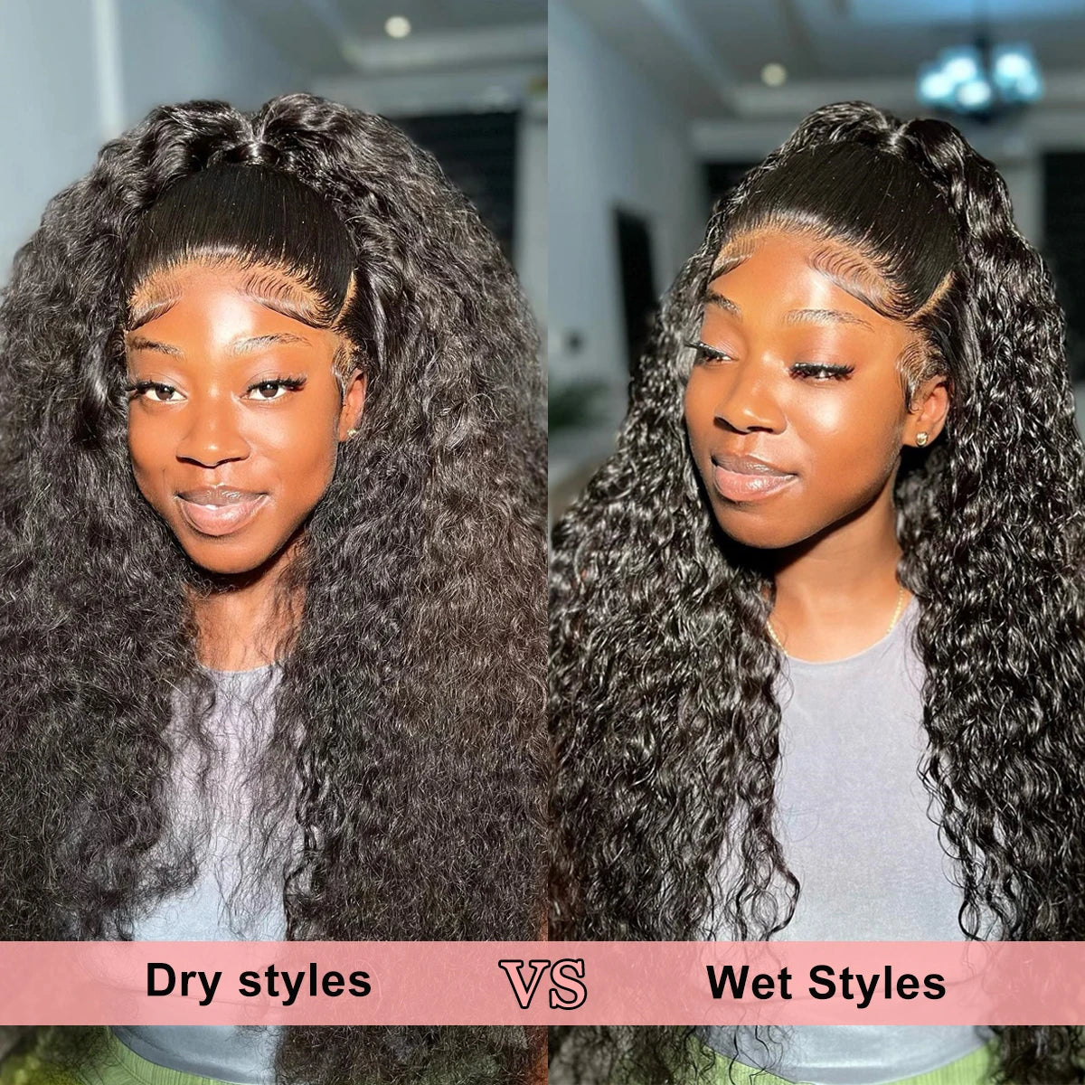Snwprin 360 HD Full Lace Curly Human Hair Wig Preplucked 13x6 Lace Frontal Deep Wave Glueless Human Hair Ready To Wear 30 Inch