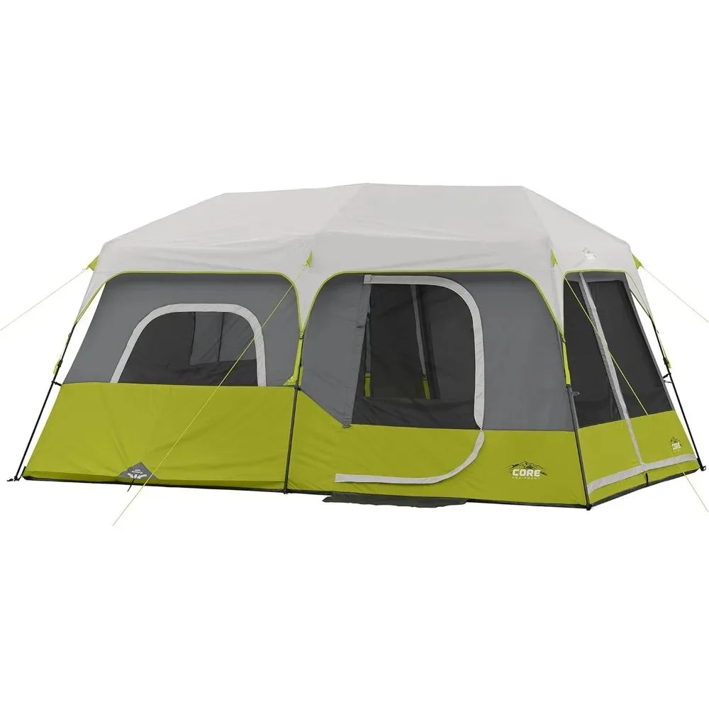 9 Person Instant Cabin Tent 14 Foot x 9 Foot Green