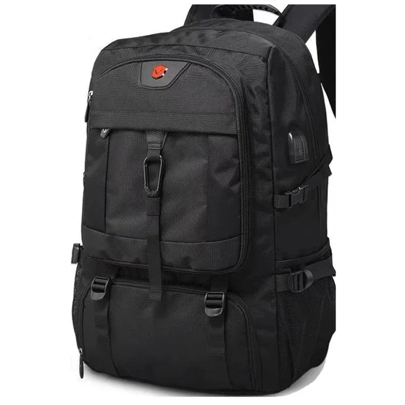 50L 80L Large Travel Backpack for Men with Separate Shoe Compartment Business Bag Outdoor Sports Waterproof Black Storage Backpack