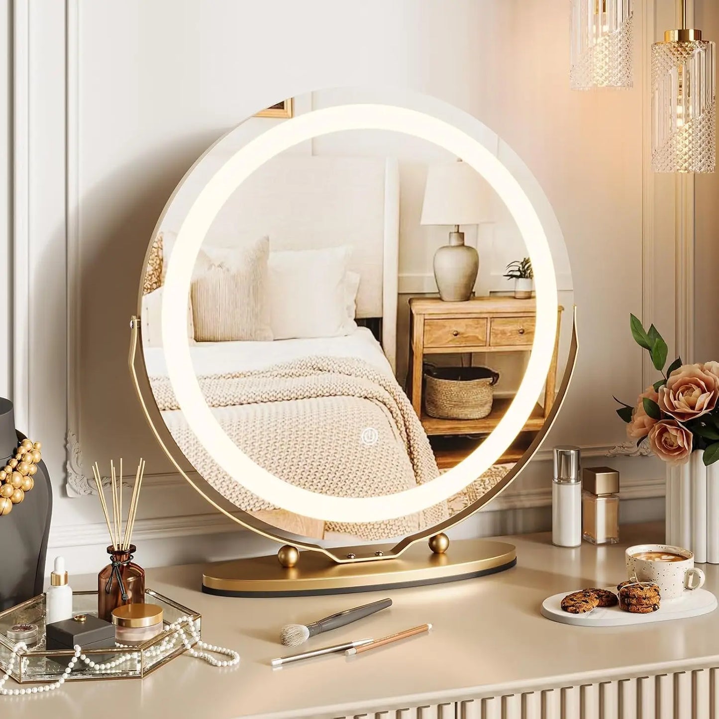 Samson Shopping 25 Round LED Vanity Mirror 3 Lighting Modes