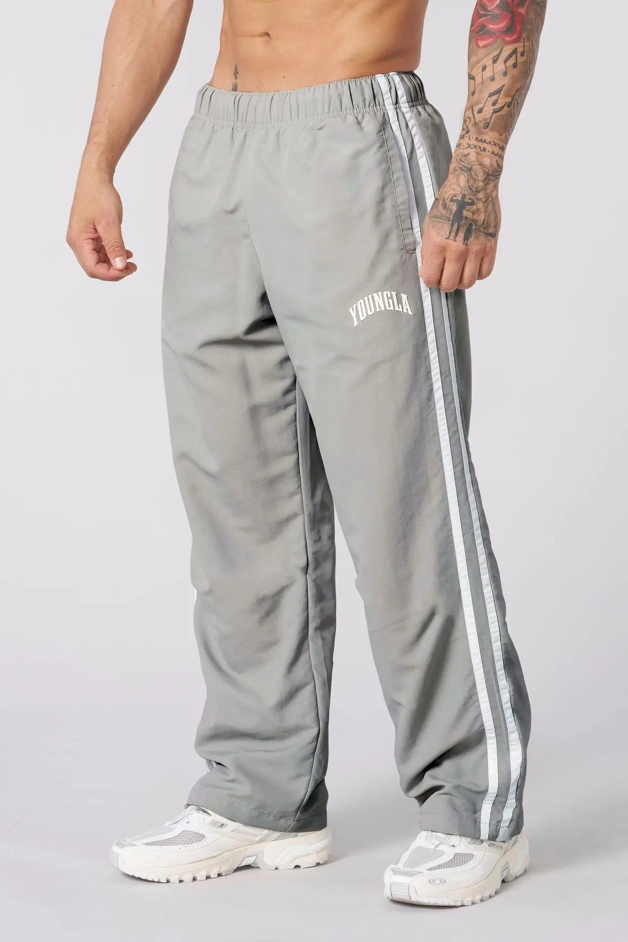 Spring and Autumn New Men's Sports Pants with Double Stripe Design Casual Wear