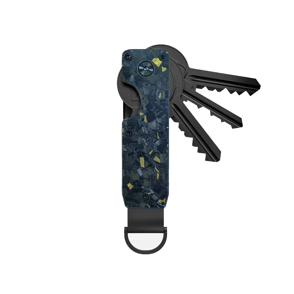 Key Organizer Compact Holder Metal Key Chain Minimalist Key Case for Keychain Secures 1 to 5 Keys