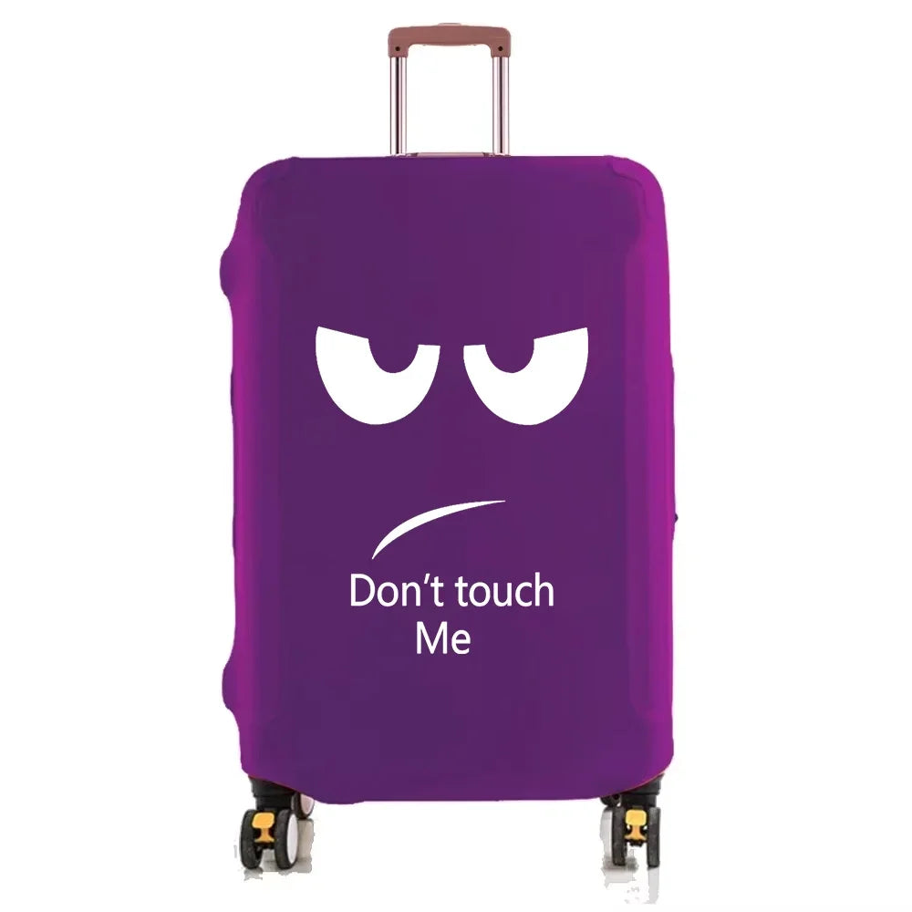 Don’t Touch Me Printing Luggage Cover Travel Suitcase Protective Cover Elasticity Dust Covers Suitable for 18-32 Inch Suitcases