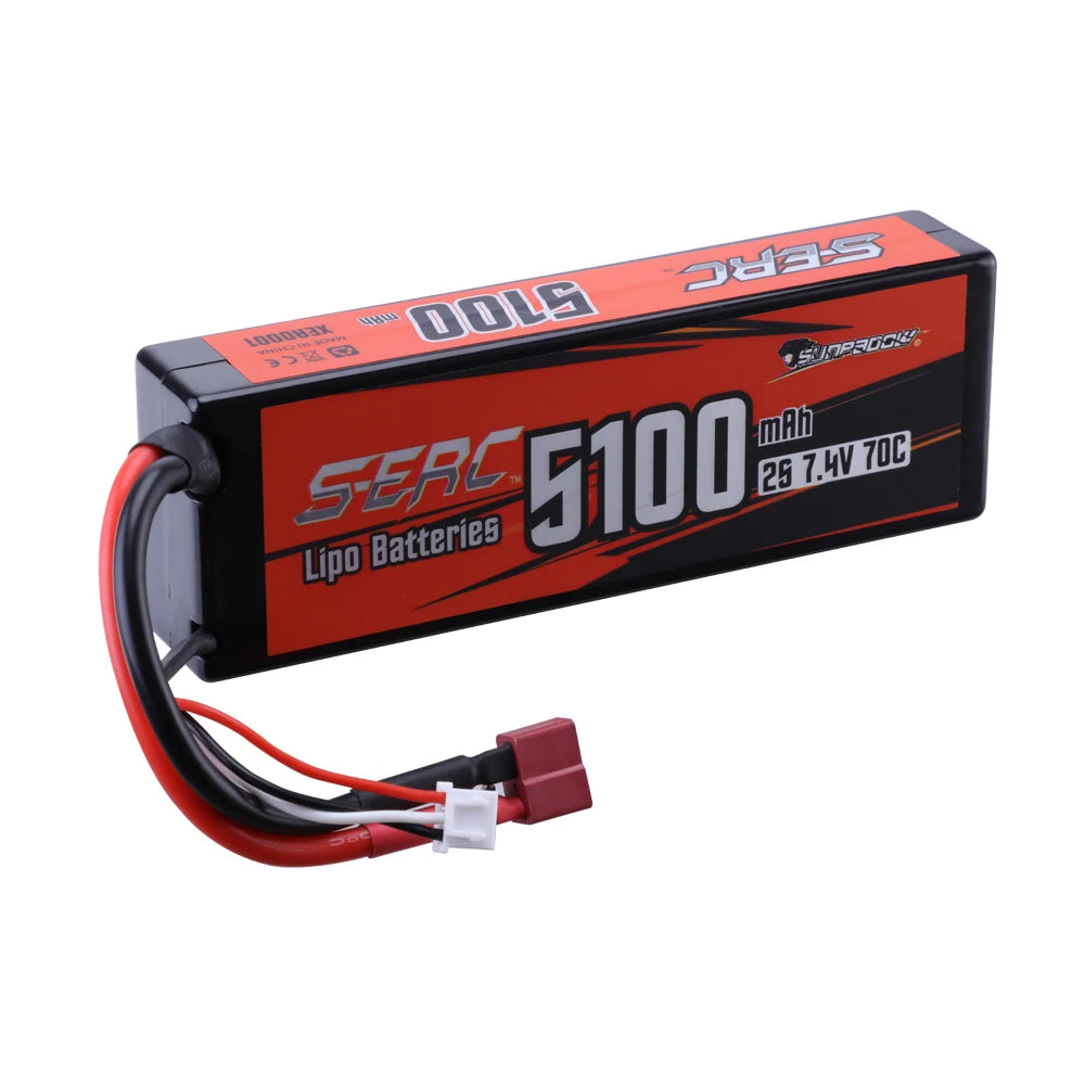 Sunpadow LiPo Battery 5100mAh 70C Hard Case XT60 Plug