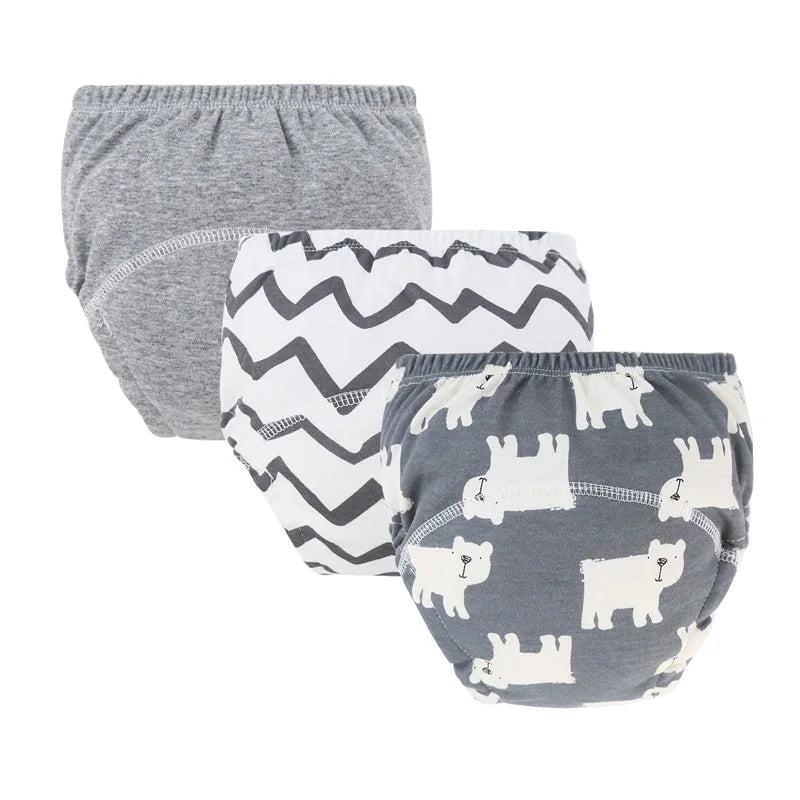 3 Pcs Baby Diaper Training Pants for Girls and Boys Washable Infant Cloth Diapers Reusable Kids Underwear Toddler Shorts