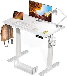 Height Adjustable Small Electric Standing Desk 35 x 20 Inch Ergonomic Sit Stand Desk for Home and Office