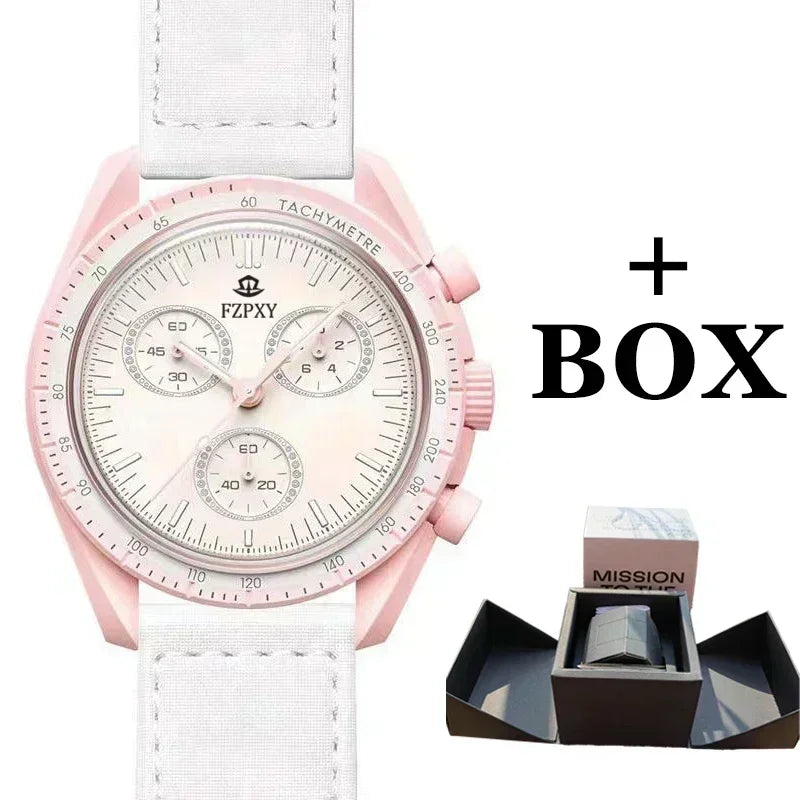 2025 New Men's Moon Mercury Quartz Smart Watch with 1.6 Inch OLED Display