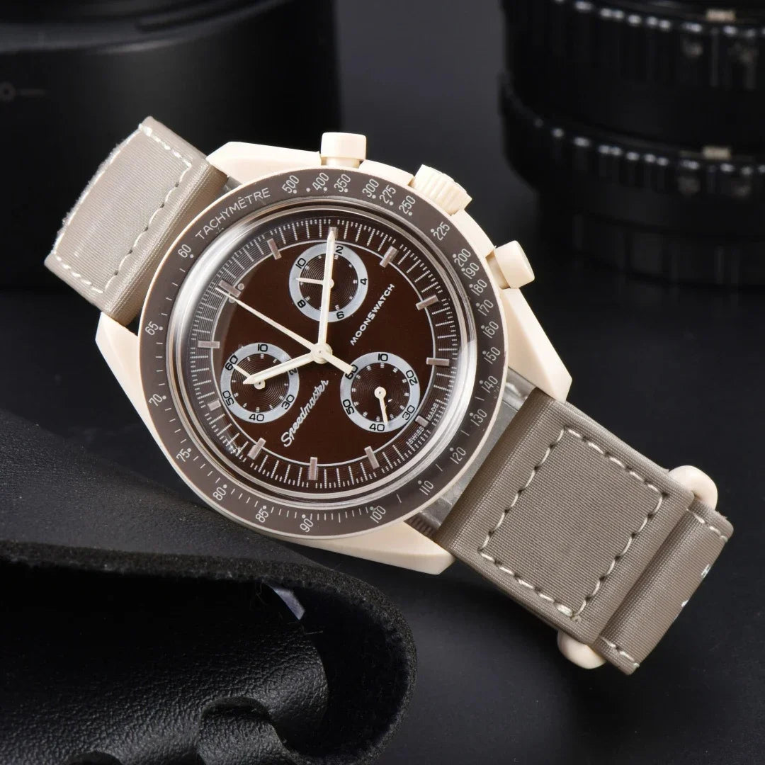 2025 New Men's Moon Mercury Quartz Smart Watch with 1.6 Inch OLED Display