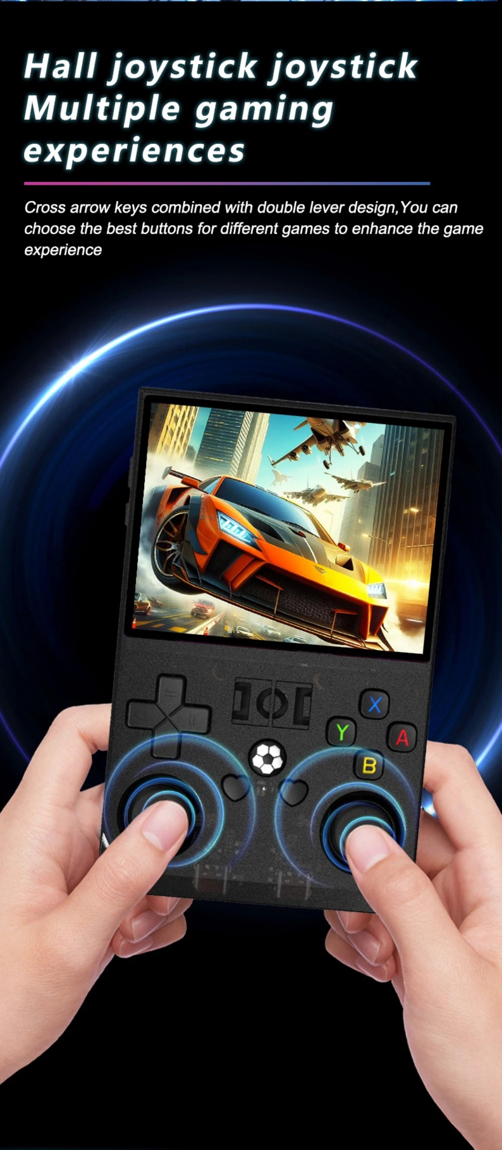 Open Source R36 Pro Retro Handheld Video Game Console with 22000 Games and 35 Inch IPS Screen