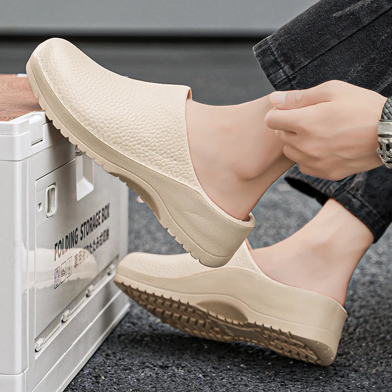 Couple Chef Shoes Waterproof Anti Slip Men's and Women's Casual Business Work Shoes Fashion Comfort Half EVA Shoes