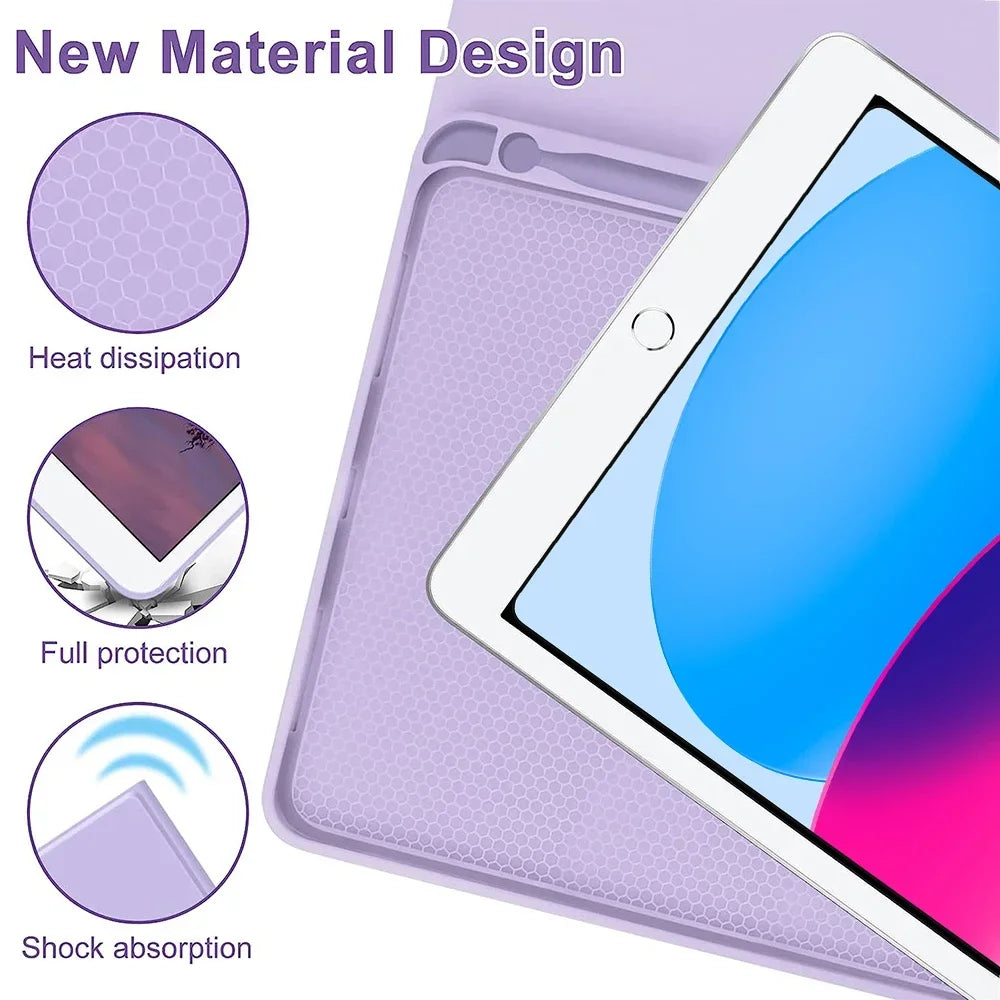 For iPad 10th Generation 2022 10.9 Inch Case with Detachable Wireless Bluetooth Keyboard and Tablet Cover