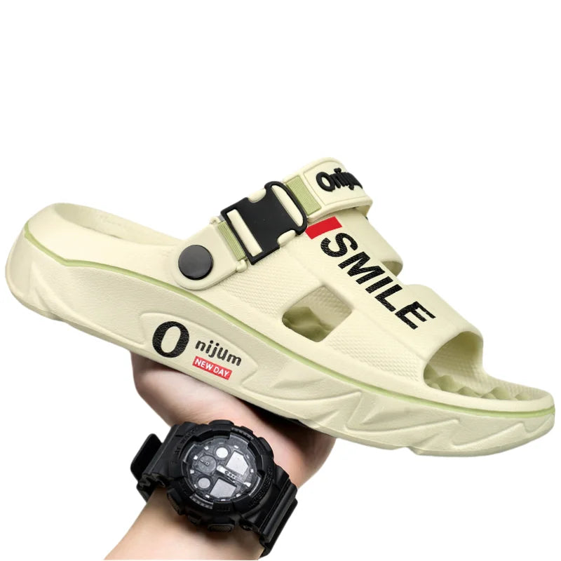 2025 New Men's Massage Slippers Indoor Outdoor Sandals Comfortable Soft Slides Clogs Casual Shoes