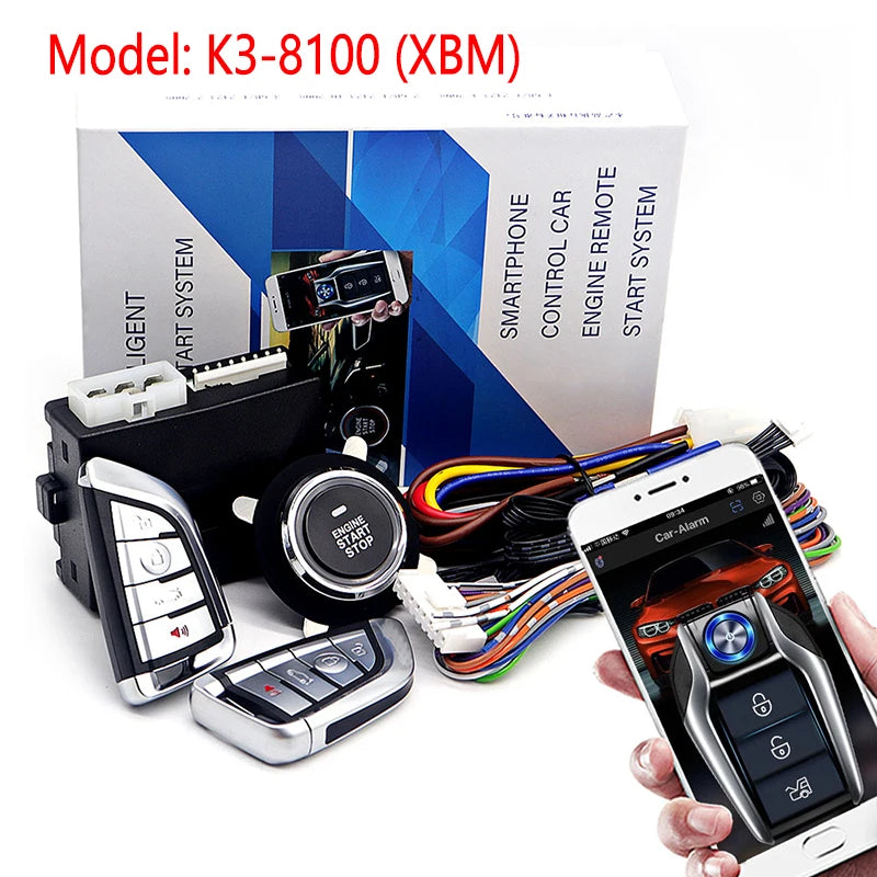 Universal Car Alarm Auto Start Stop System Remote Control Engine Ignition Keyless Push Start Kit